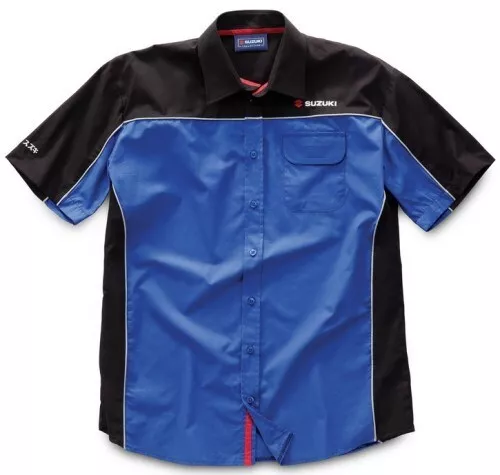 SUZUKI Original Team Hemd, Blau-Schwarz, L / 52